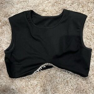 Crop Sequin lined top